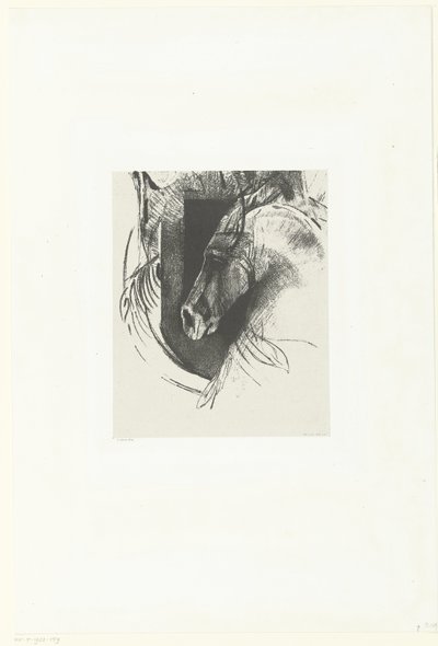 kamp ros Le Courcier (tittel på objekt) av Odilon Redon