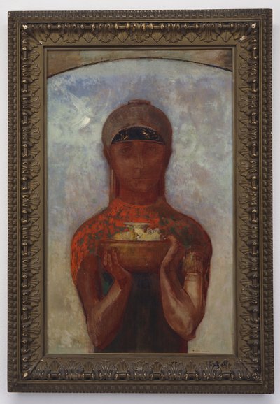 The Cup of Mystery, eller Sibyl, ca. 1890 av Odilon Redon