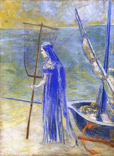 Fisherwoman, 1900 av Odilon Redon