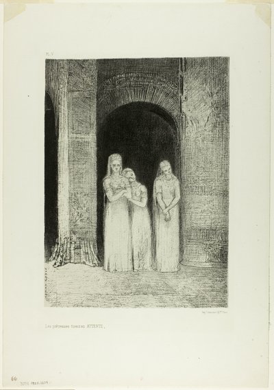 Prestinnene ventet, fra natt av Odilon Redon