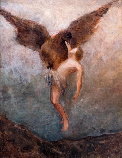 Ganymedes#39; voldtekt, ca. 1910 (olje på lerret) av Odilon Redon