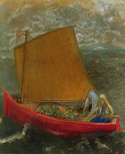 The Yellow Sail, ca. 1905 (pastell på papir) av Odilon Redon