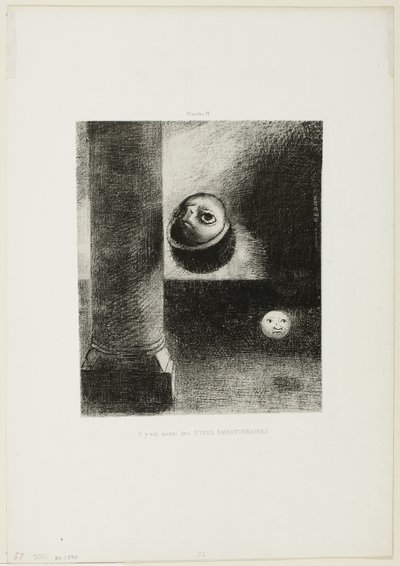 Det var også embryonale vesener, plate 4 av 6 av Odilon Redon