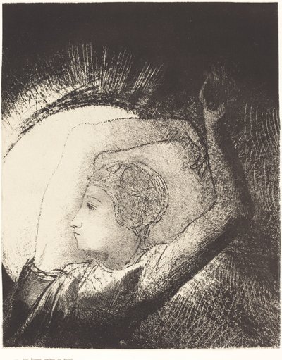 En kvinne kledd med solen av Odilon Redon