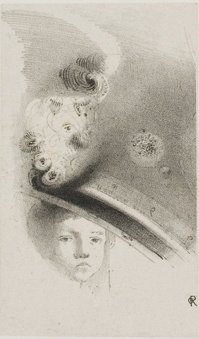 Prøvelitografi uten tittel av Odilon Redon