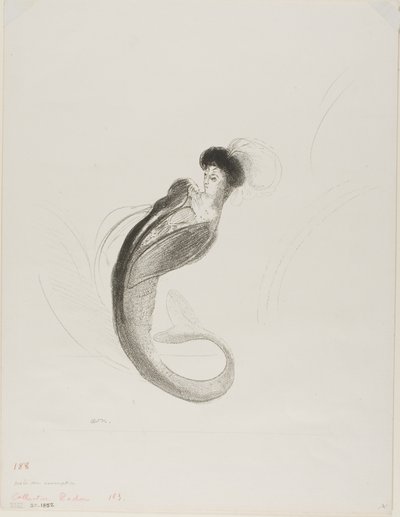 Prøvelitografi uten tittel av Odilon Redon