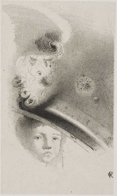 Prøvelitografi uten tittel av Odilon Redon