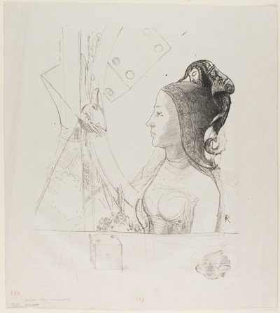Prøvelitografi uten tittel av Odilon Redon