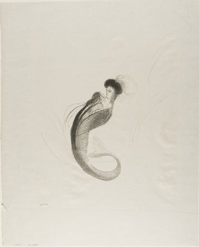 Prøvelitografi uten tittel av Odilon Redon