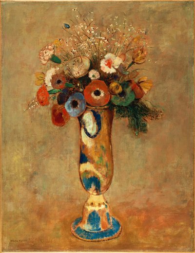 Vase med blomster, 1912 av Odilon Redon