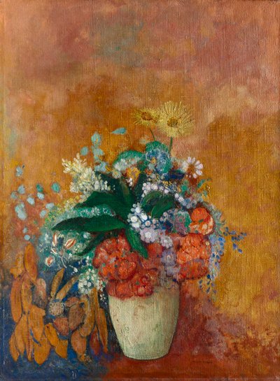 Vase med blomster, ca. 1905. av Odilon Redon