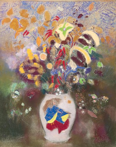 Vase med japansk kriger, 1905-1908 av Odilon Redon