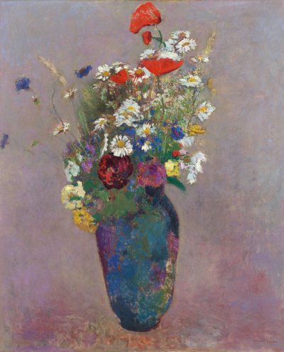 Visjon: vase med blomster av Redon, Odilon (1840-1916) av Odilon Redon