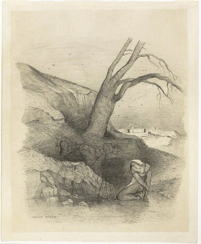 Kvinne på kne av Odilon Redon