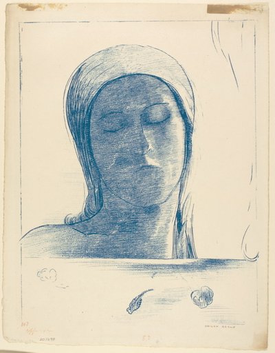 lukkede øyne av Odilon Redon