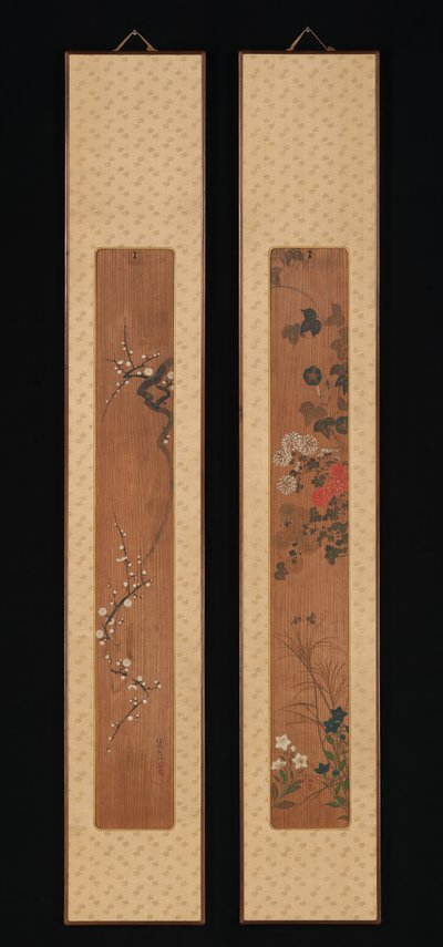 Blomster av vår og høst, kort tid etter 1701. av Ogata Korin