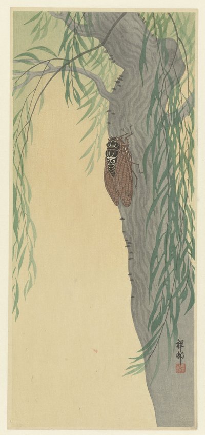 Cicada på et tre av Ohara Koson