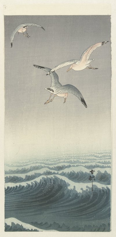 Tre måker av Ohara Koson