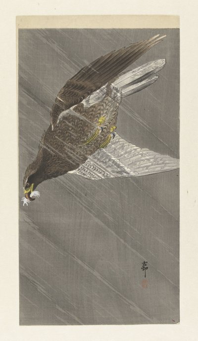 Nedover flygende ørn av Ohara Koson