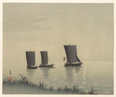 fiskebåter av Ohara Koson