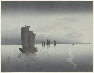 fiskebåter av Ohara Koson