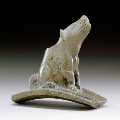 Coyote plattformrør, 200 BC-100 AD (pipestone) av Ohio Hopewell culture