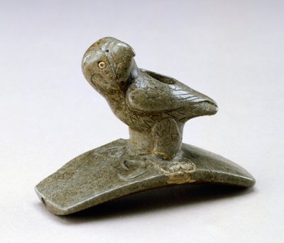 Falcon-bilderør, 200 f.Kr.-100 e.Kr. (rørstein og elveperle) av Ohio Hopewell culture