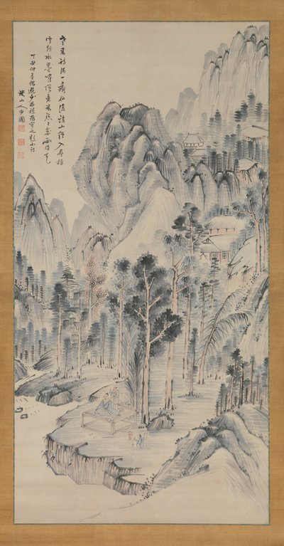 Shorinji-tempelet, 1817. av Okada Beisanjin