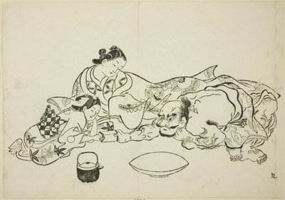 En styrkeprøve, nei. 9 fra en serie på 12 trykk av Okumura Masanobu