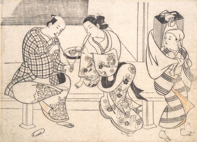 Amorøst par, tidlig på 1700-tallet., tidlig på 1700-tallet. av Okumura Masanobu