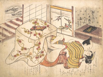Soveromsscene, ca. 1739., ca. 1739. av Okumura Masanobu