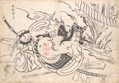 Ichikawa Danjuro I som Soga Goro, ca. 1710., ca. 1710. av Okumura Masanobu