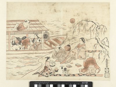 Nattlig viltseiling av Okumura Masanobu