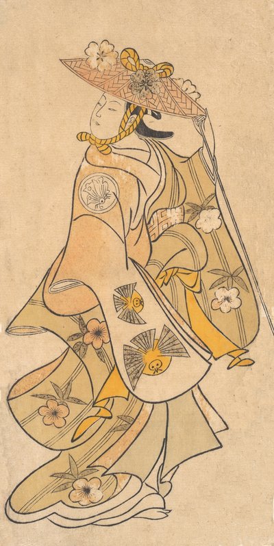 Skuespiller Sanjo Kantaro 1697-1763 som kvinne, ca. 1730., ca. 1730 av Okumura Toshinobu