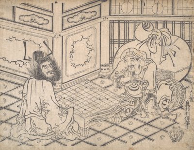 Daikoku plan d førstegangsbetaling medlem g sjekk s, ? 1730. , mygg. 1730. av Okumura Toshinobu