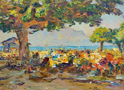 Marked i Vevey av Olga (1881 1941) Slomszynska