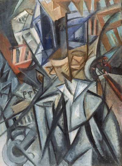 Man on the Street Analysis of Volumes, 1913 av Olga Rozanova