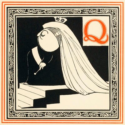 Q is the Queen, så edel og fri, fra An Alphabet of Celebrities, pub. 1899. av Oliver Hereford