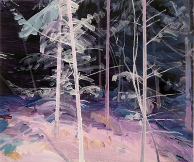 Schwarzwald 1 ,2017 (akryl på lerret) av Olivier Morel