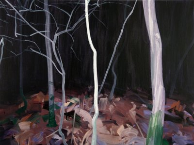 Skog 13 fredag-13. november 2015 (akryl på lerret) av Olivier Morel