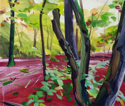Forest 16,2017 (akryl på lerret) av Olivier Morel
