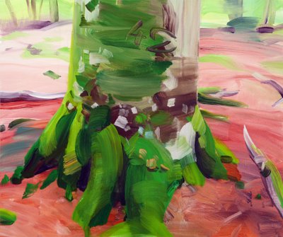 Forest 27,2017 (akryl på lerret) av Olivier Morel