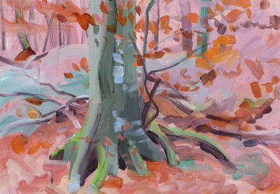 Forest 32,2018 (akryl på lerret) av Olivier Morel