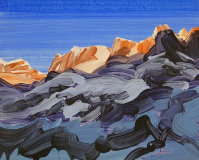 Leukerbad 11, 2012 (akryl på lerret) av Olivier Morel