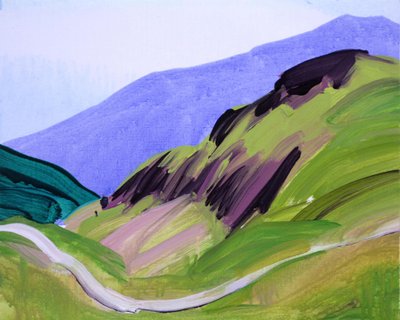 Leukerbad 12, 2012 (akryl på lerret) av Olivier Morel