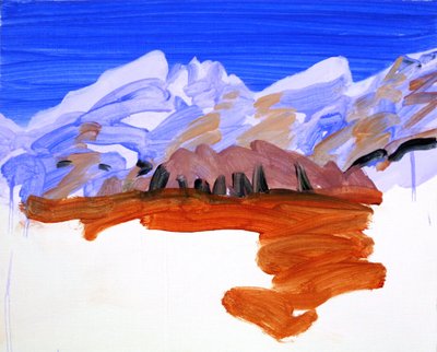 Leukerbad 21, 2012 (akryl på lerret) av Olivier Morel