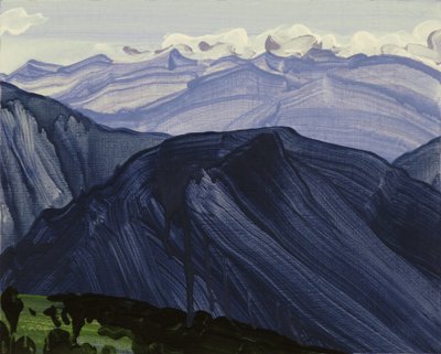 Leukerbad 28, 2014 (akryl på lerret) av Olivier Morel