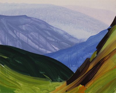 Leukerbad 29, 2014 (akryl på lerret) av Olivier Morel