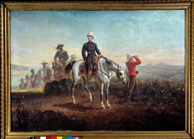 Kolonialkampanje i Sør-Afrika: "" Keiserprins Eugene Louis Napoleon Bonaparte (1856-1879) i Zoulouland"" Maleri av Olivier Pichat (1825-1912), 87 x 128 cm. 1800-tallet. Compiegne musee du chateau - kolonialkampanje i Sør-Afrika: "" Prince I av Olivier Pichat