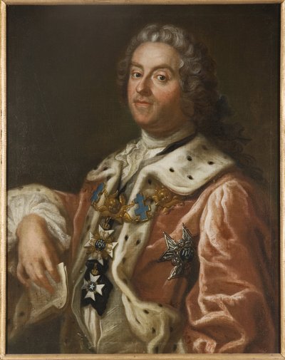 Comyte Charles Gustave de Tessin - Portrett av Carl Gustaf Tessin (1695-1770), av Arenius, Olof (1700-1766). Olje på lerret av Olof Arenius